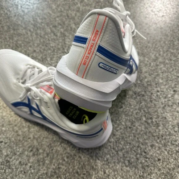 ASICS Novablast 5 Running Shoes Womens 10 White Blue Cushioned Track Club ATC - Picture 5 of 7